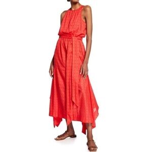 TOCCIN (NY) Boho Eyelet Handkerchief Maxi Dress size 2
